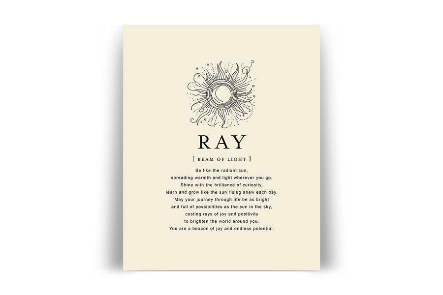 RAY -  Name Art Print