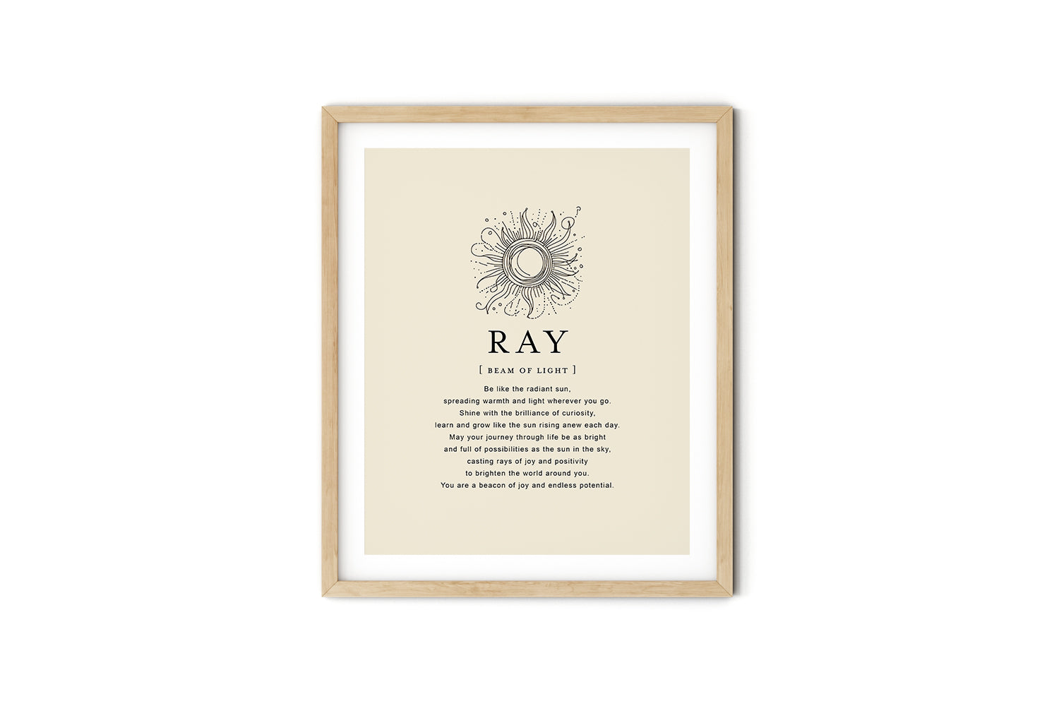 RAY -  Name Art Print