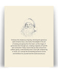 'Embrace The Simple Joy of Giving' SANTA CLAUSE Positive Affirmation Art Print - Long Affirmation