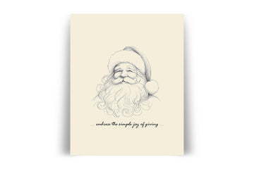 'Embrace The Simple Joy of Giving' SANTA CLAUSE Positive Affirmation Art Print - Short Affirmation