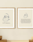 'Embrace The Simple Joy of Giving' SANTA CLAUSE Positive Affirmation Art Print - Set of 2 Prints