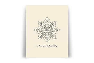 'Embrace Your Individuality' SNOWFLAKE Positive Affirmation Art Print - Short Affirmation