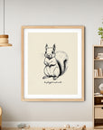 'Be Playful and Nuts' SQUIRREL Positive Affirmation Art Print - Short Affirmation