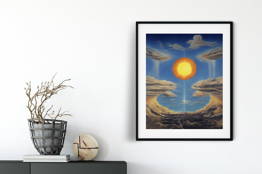 SUN HEAVEN HELL SURREALISM POSTER