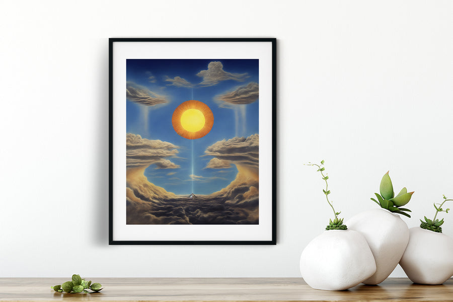 SUN HEAVEN HELL SURREALISM POSTER