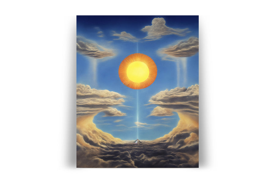 SUN HEAVEN HELL SURREALISM POSTER