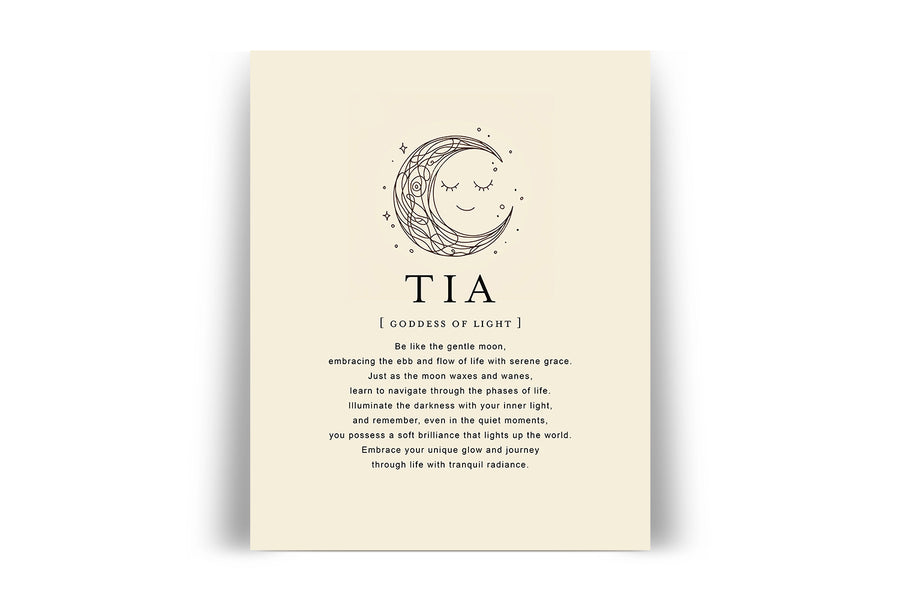 TIA - Name Art Print – Anne Wesley