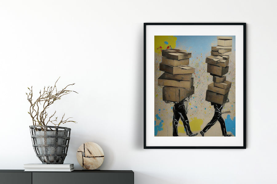 WALKING BOXES POSTER – Anne Wesley