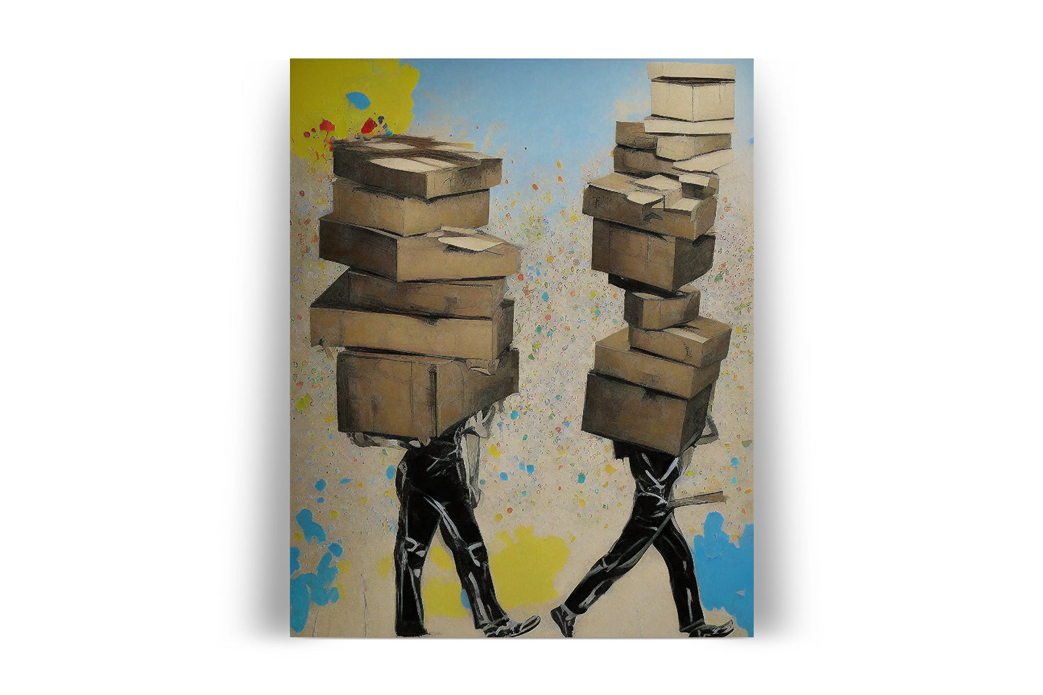 WALKING BOXES POSTER