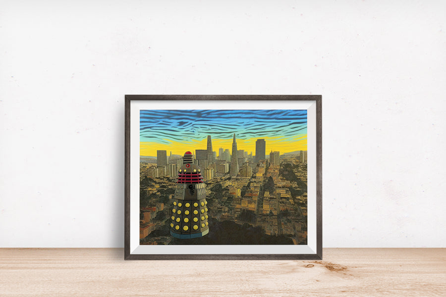 DALEK COIT TOWER SAN FRANCISCO POSTER