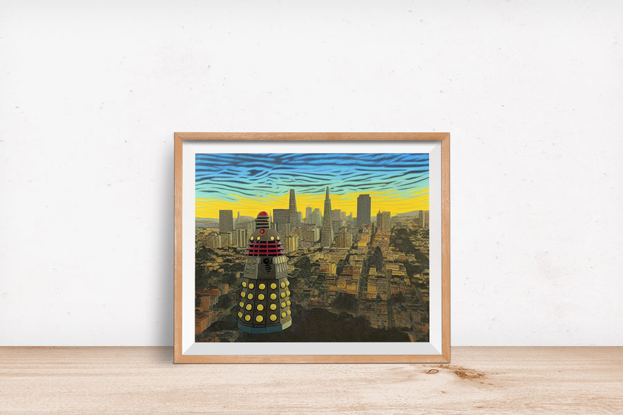 DALEK COIT TOWER SAN FRANCISCO POSTER