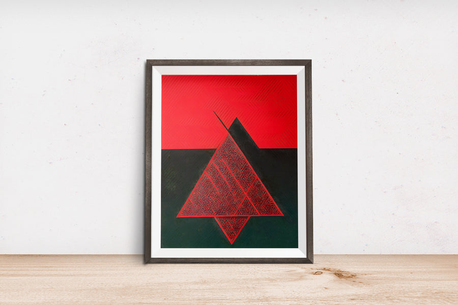 RED BLACK TRIANGLE Fire Element Feng Shui POSTER