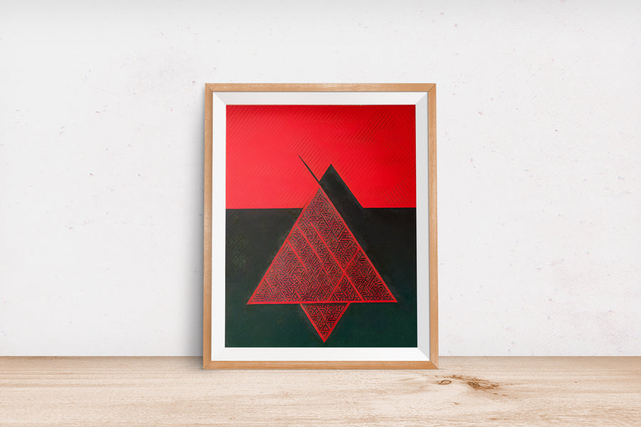 RED BLACK TRIANGLE Fire Element Feng Shui POSTER