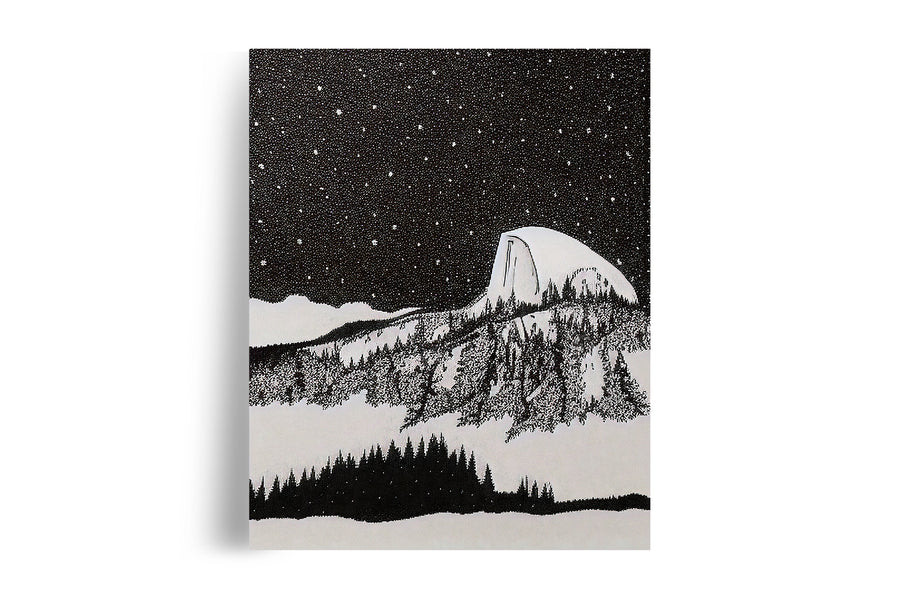 YOSEMITE HALF DOME SNOW POSTER