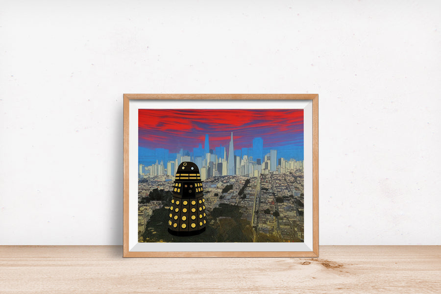 DALEK COIT TOWER SAN FRANCISCO POSTER