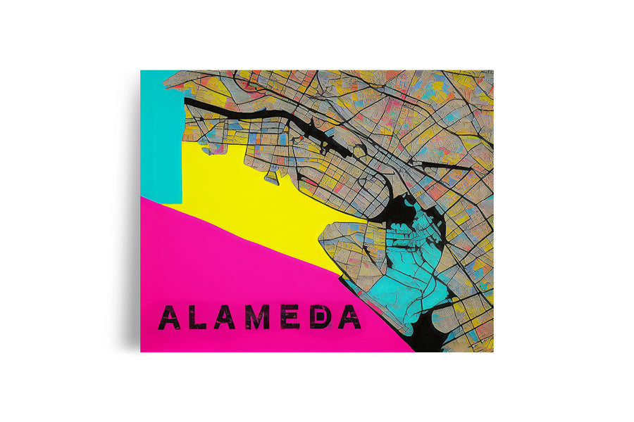 ALAMEDA CALIFORNIA MAP POSTER