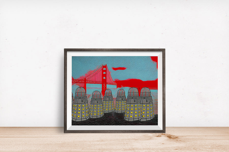 DALEK SAN FRANCISCO GOLDEN GATE BRIDGE POSTER