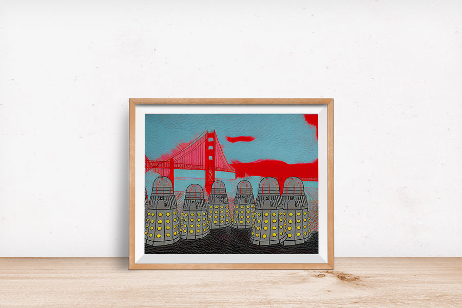 DALEK SAN FRANCISCO GOLDEN GATE BRIDGE POSTER