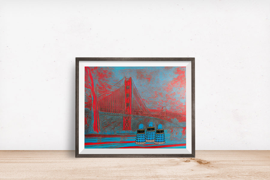 DALEK SAN FRANCISCO GOLDEN GATE BRIDGE POSTER