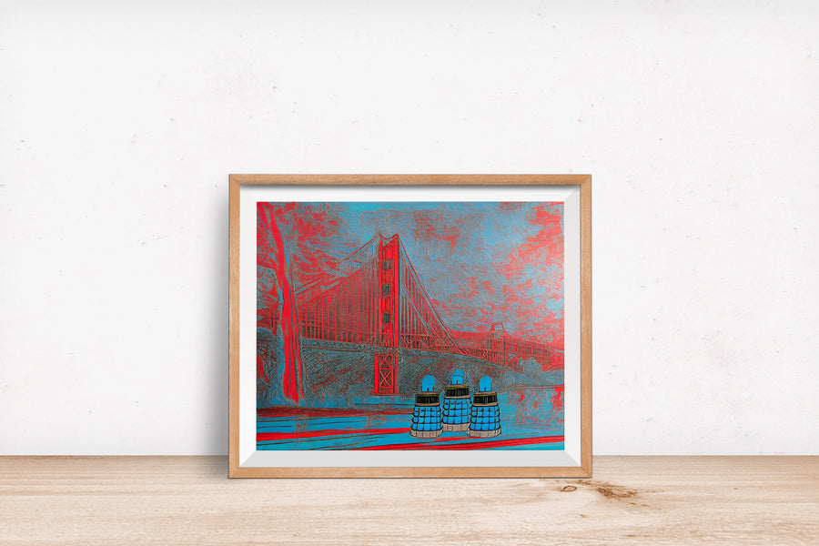 DALEK SAN FRANCISCO GOLDEN GATE BRIDGE POSTER