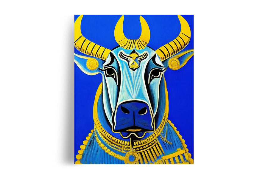 THE BLUE BULL Feng Shui POSTER