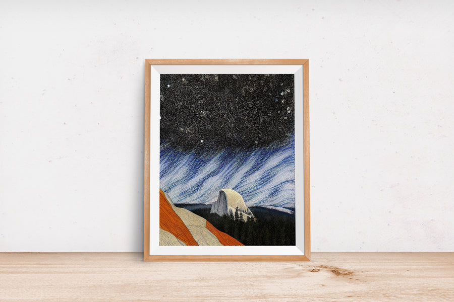 YOSEMITE HALF DOME NIGHT POSTER