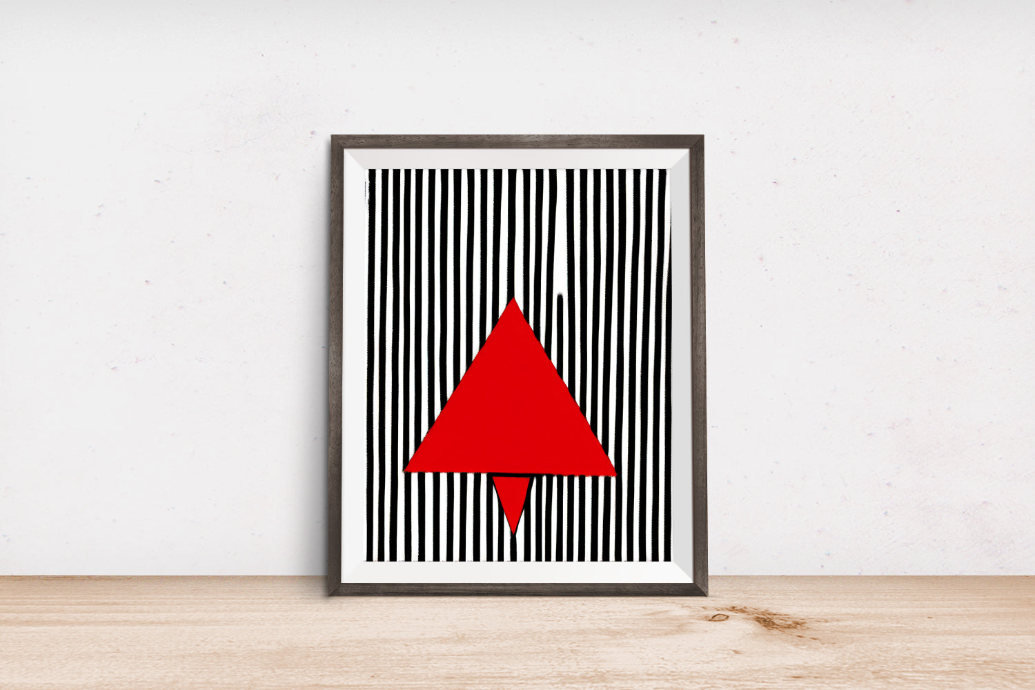 RED TRIANGLE Fire Element Feng Shui Modern Art POSTER