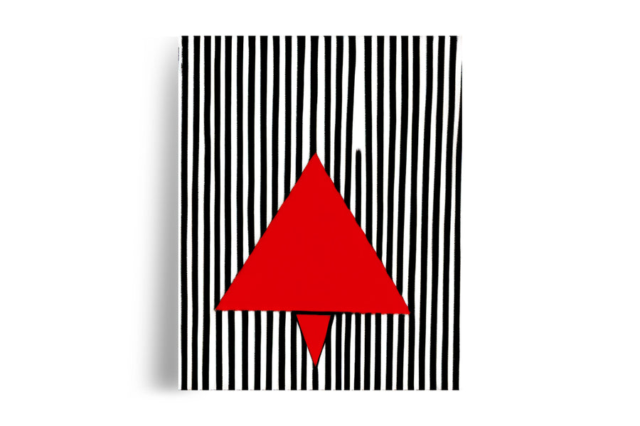 RED TRIANGLE Fire Element Feng Shui Modern Art POSTER