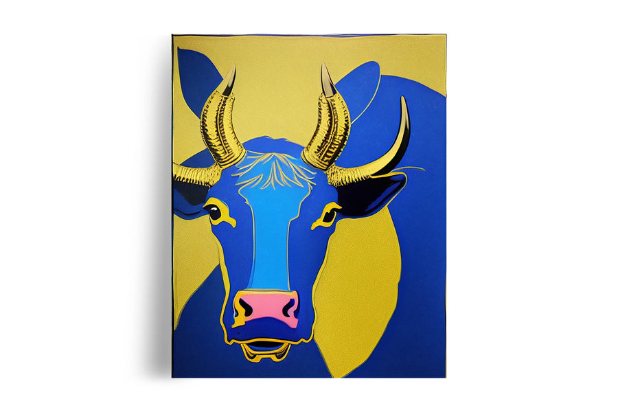 THE BLUE BULL Feng Shui POSTER