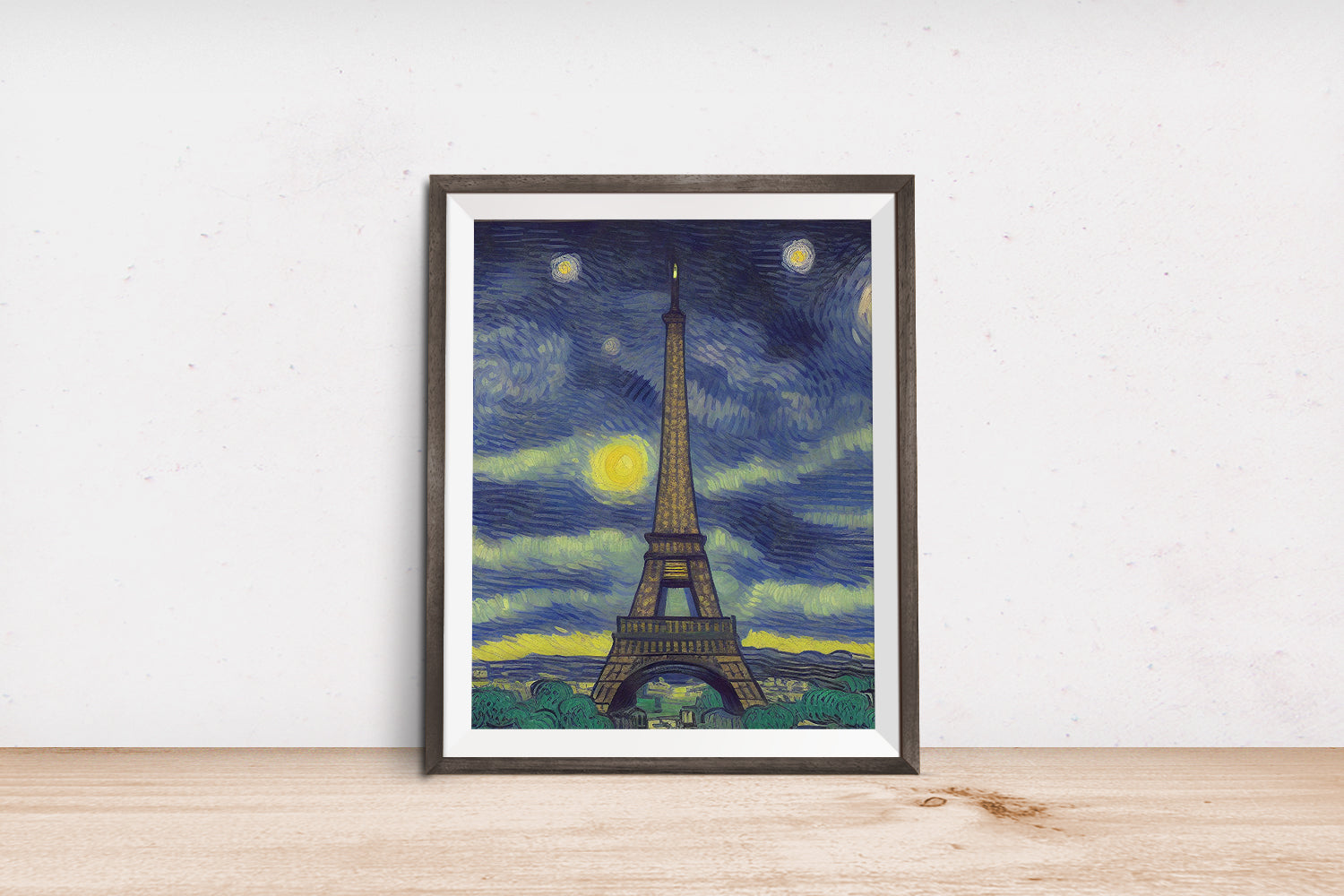 PARIS EIFFEL TOWER in the style of Vincent Van Gogh POSTER