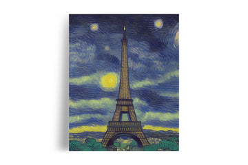 PARIS EIFFEL TOWER in the style of Vincent Van Gogh POSTER