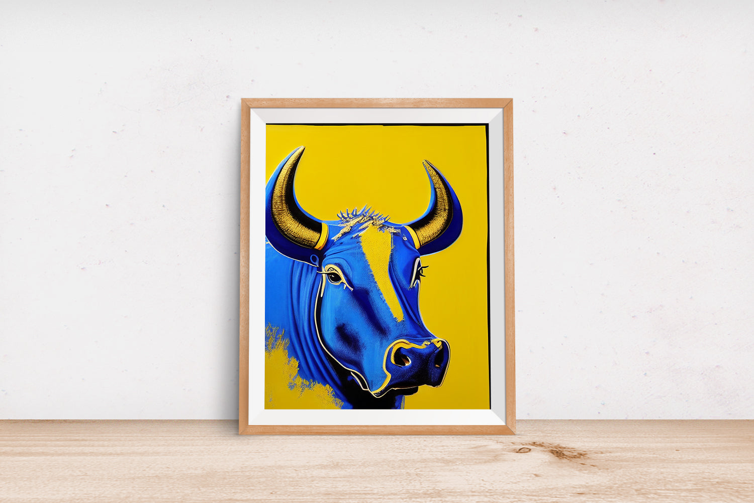 THE BLUE BULL Feng Shui POSTER