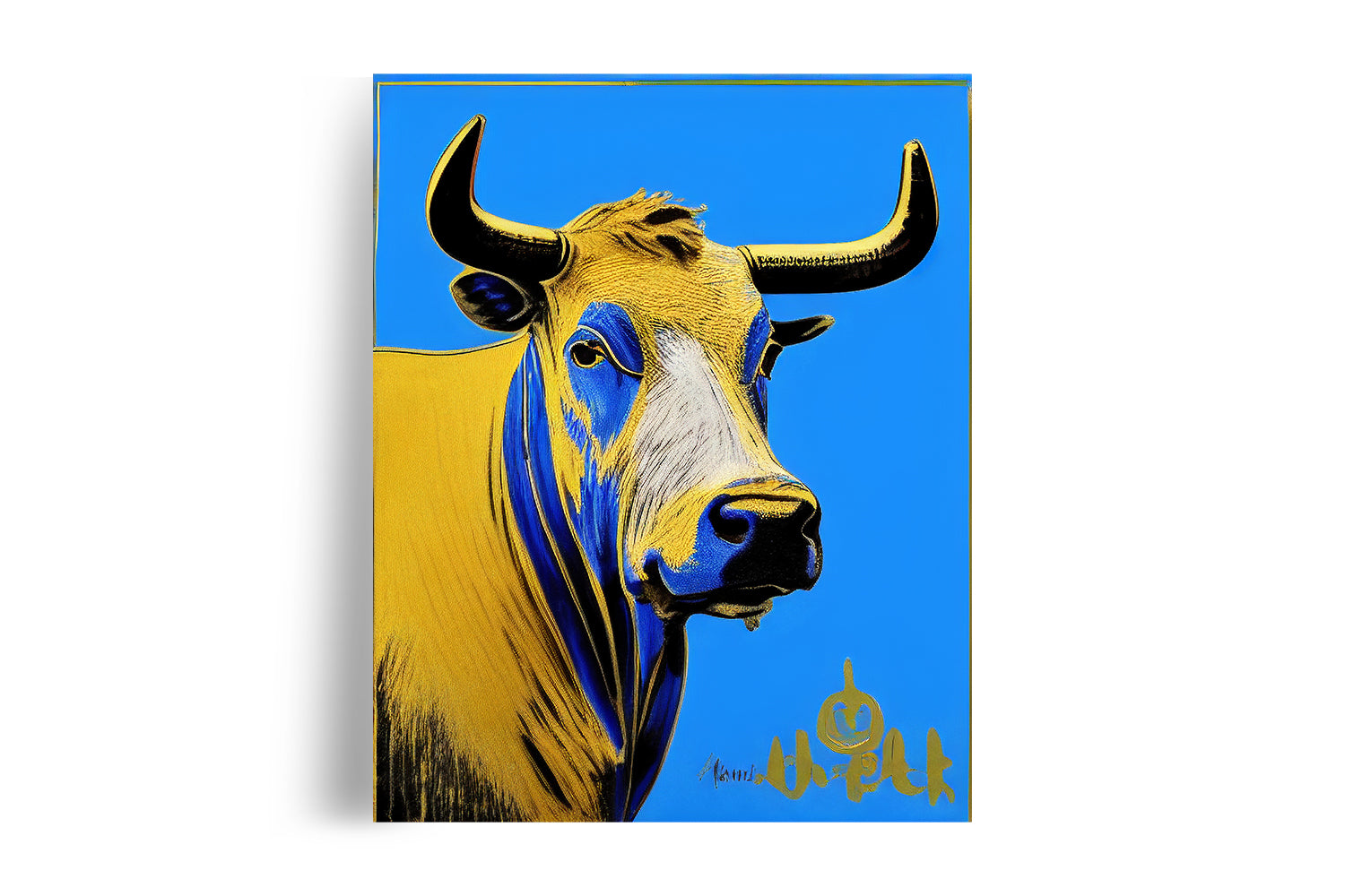 THE BLUE BULL Feng Shui POSTER