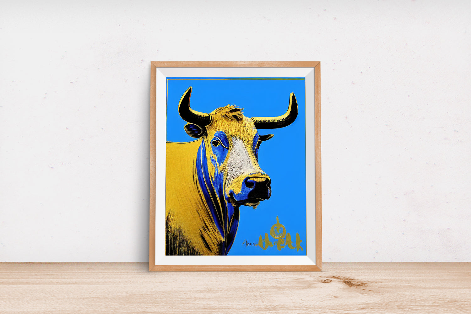 THE BLUE BULL Feng Shui POSTER