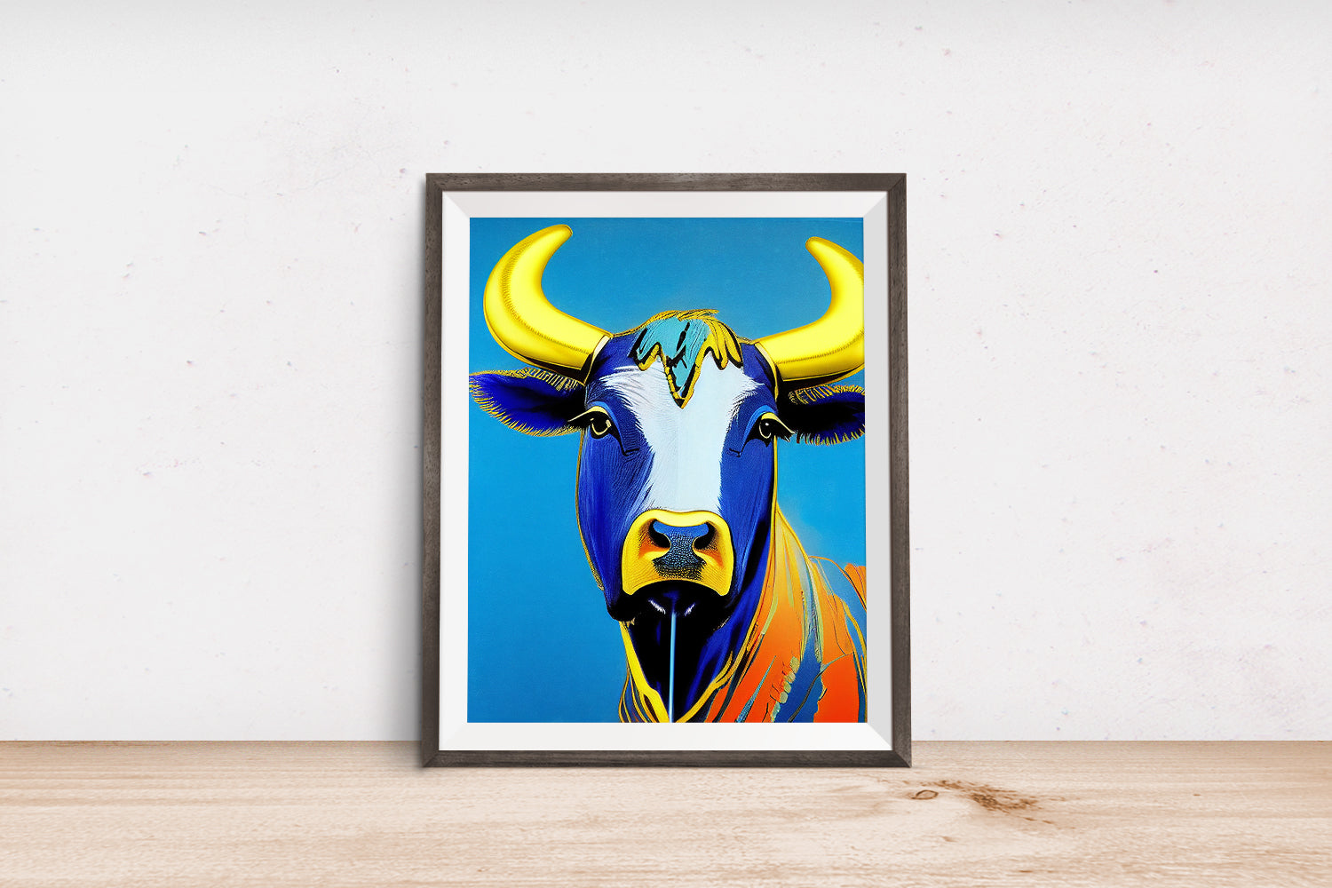 THE BLUE BULL Feng Shui POSTER