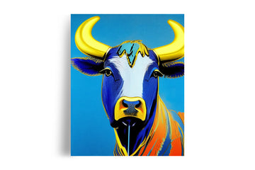 THE BLUE BULL Feng Shui POSTER