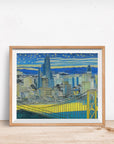 SAN FRANCISCO in the style of Vincent Van Gogh POSTER