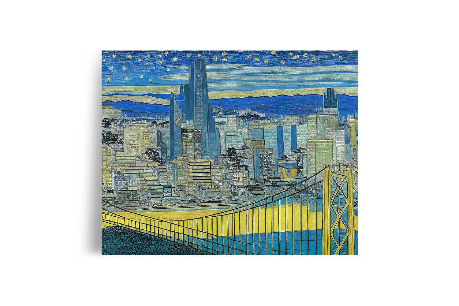 SAN FRANCISCO in the style of Vincent Van Gogh POSTER