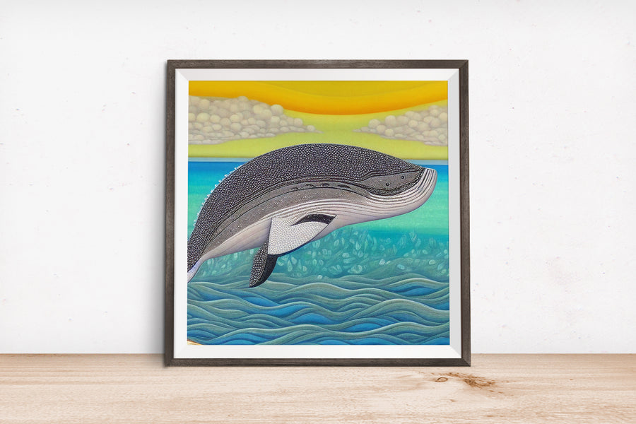 JUMPING WHALE POSTER