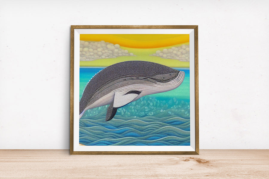 JUMPING WHALE POSTER