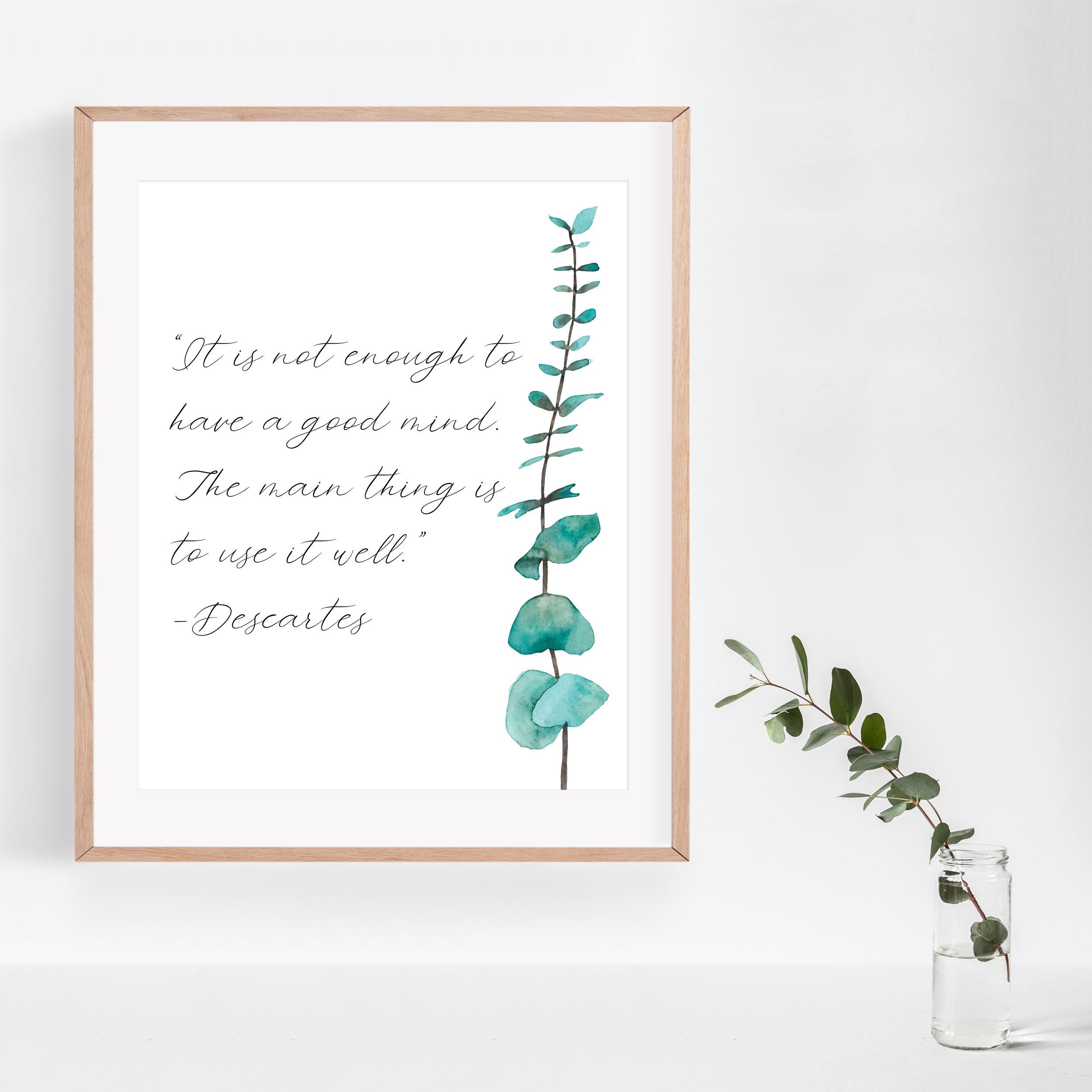 Personalized Quote Print - Baby Blue Eucalyptus