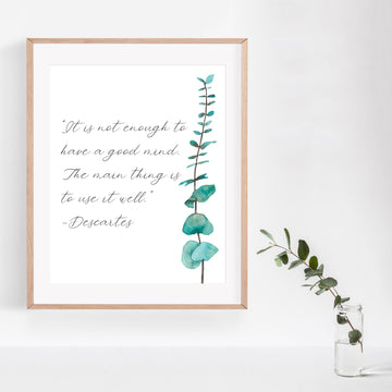 Personalized Quote Print - Baby Blue Eucalyptus