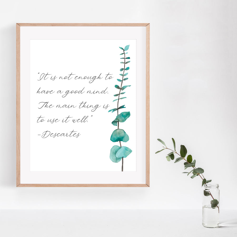 Personalized Quote Print - Baby Blue Eucalyptus
