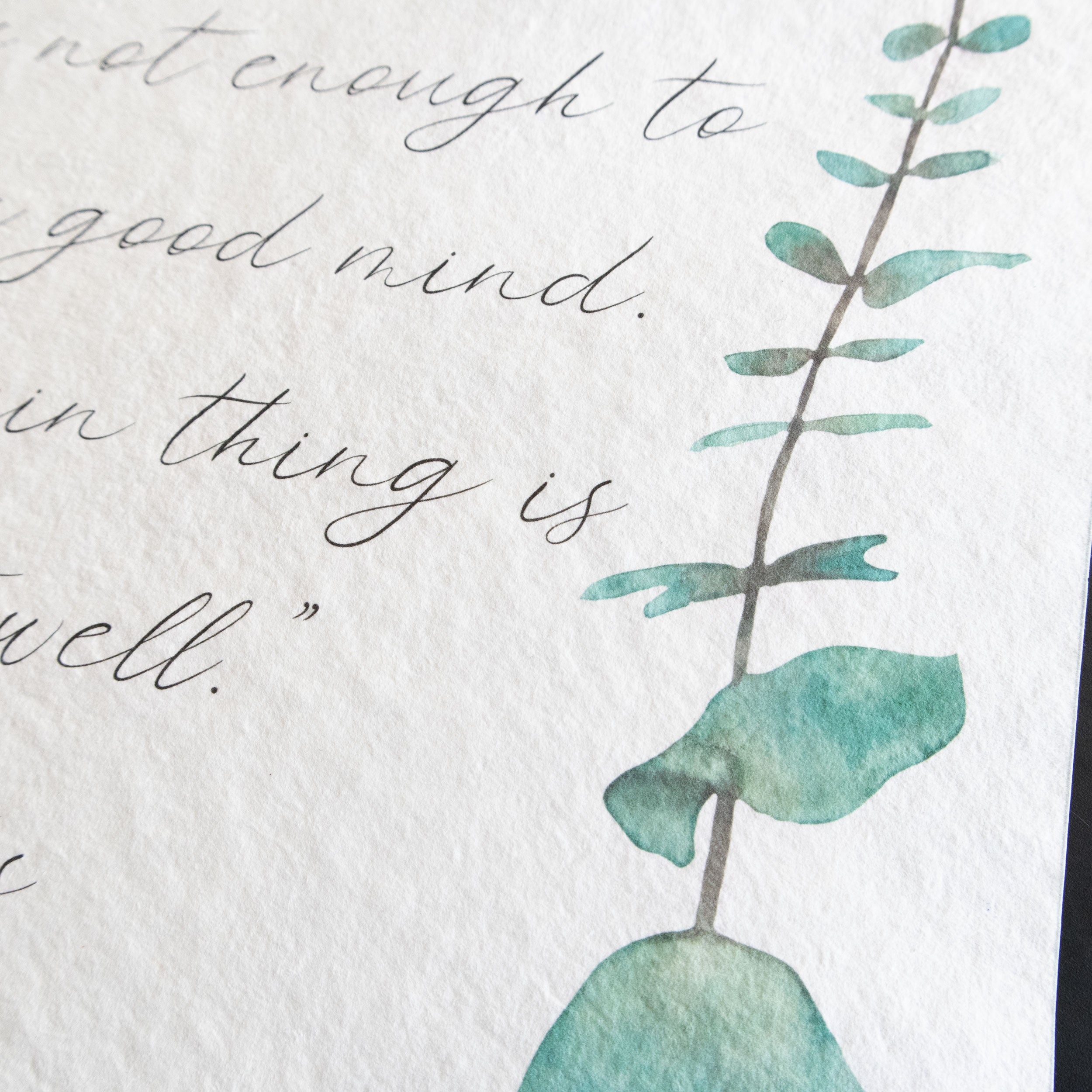 Personalized Quote Print - Baby Blue Eucalyptus