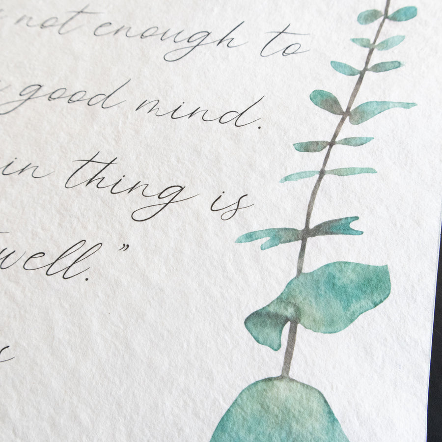 Personalized Quote Print - Baby Blue Eucalyptus