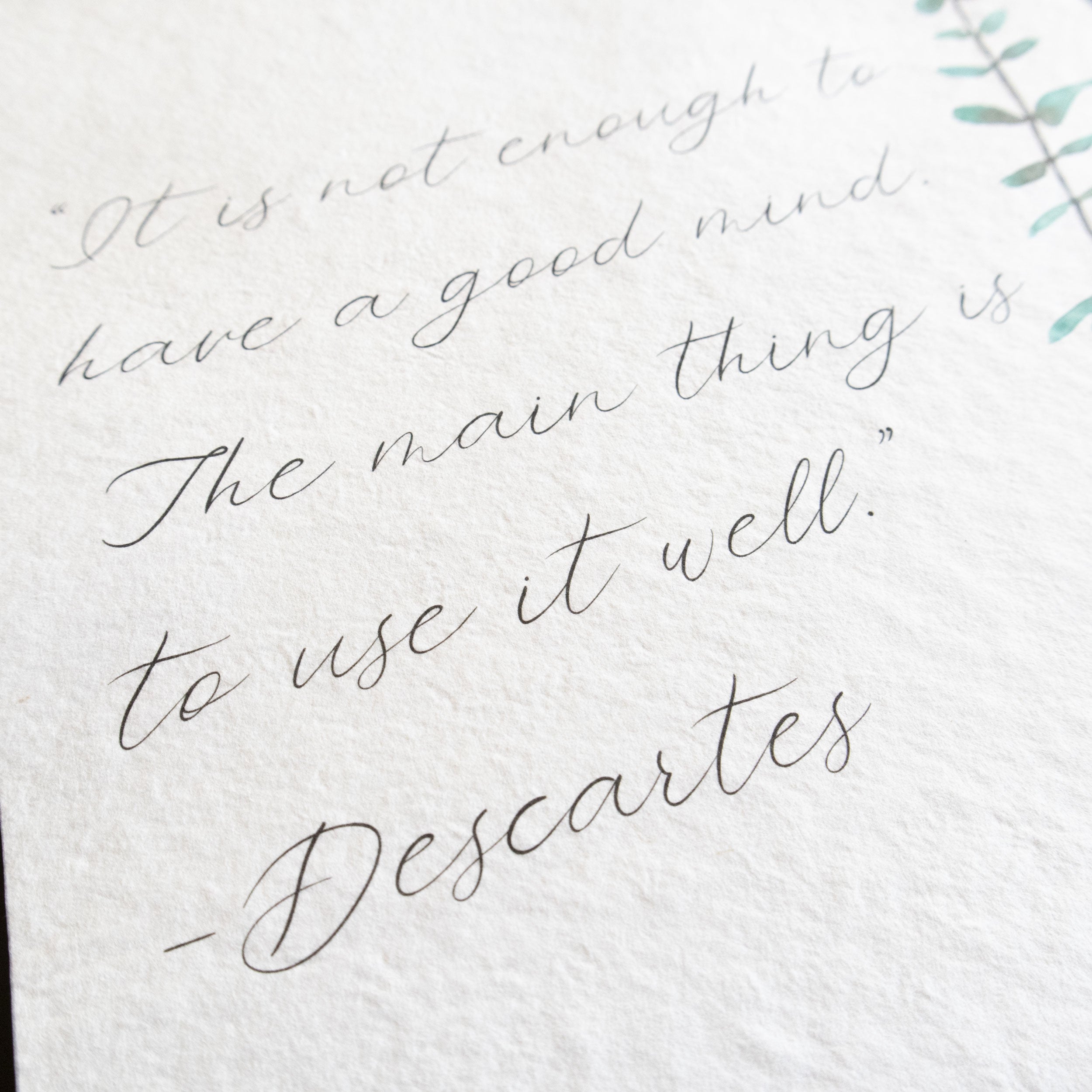 Personalized Quote Print - Baby Blue Eucalyptus