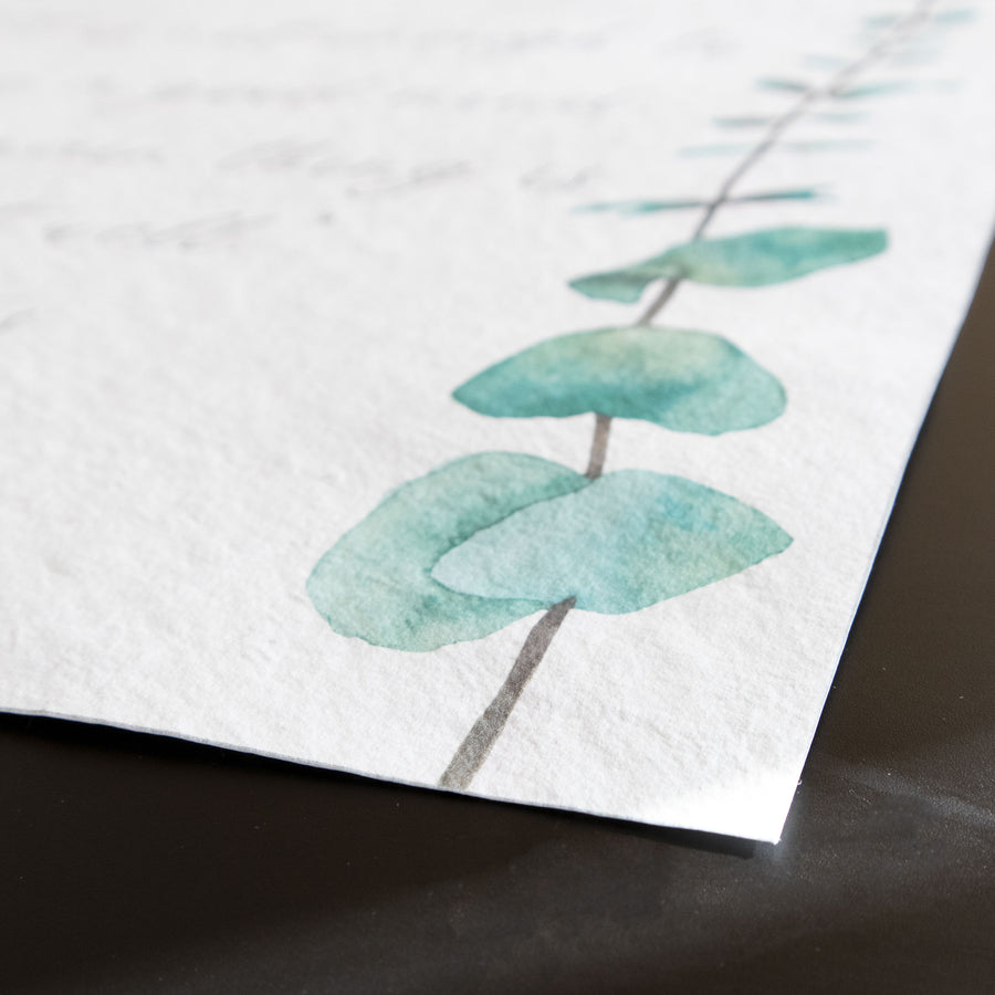 Personalized Quote Print - Baby Blue Eucalyptus