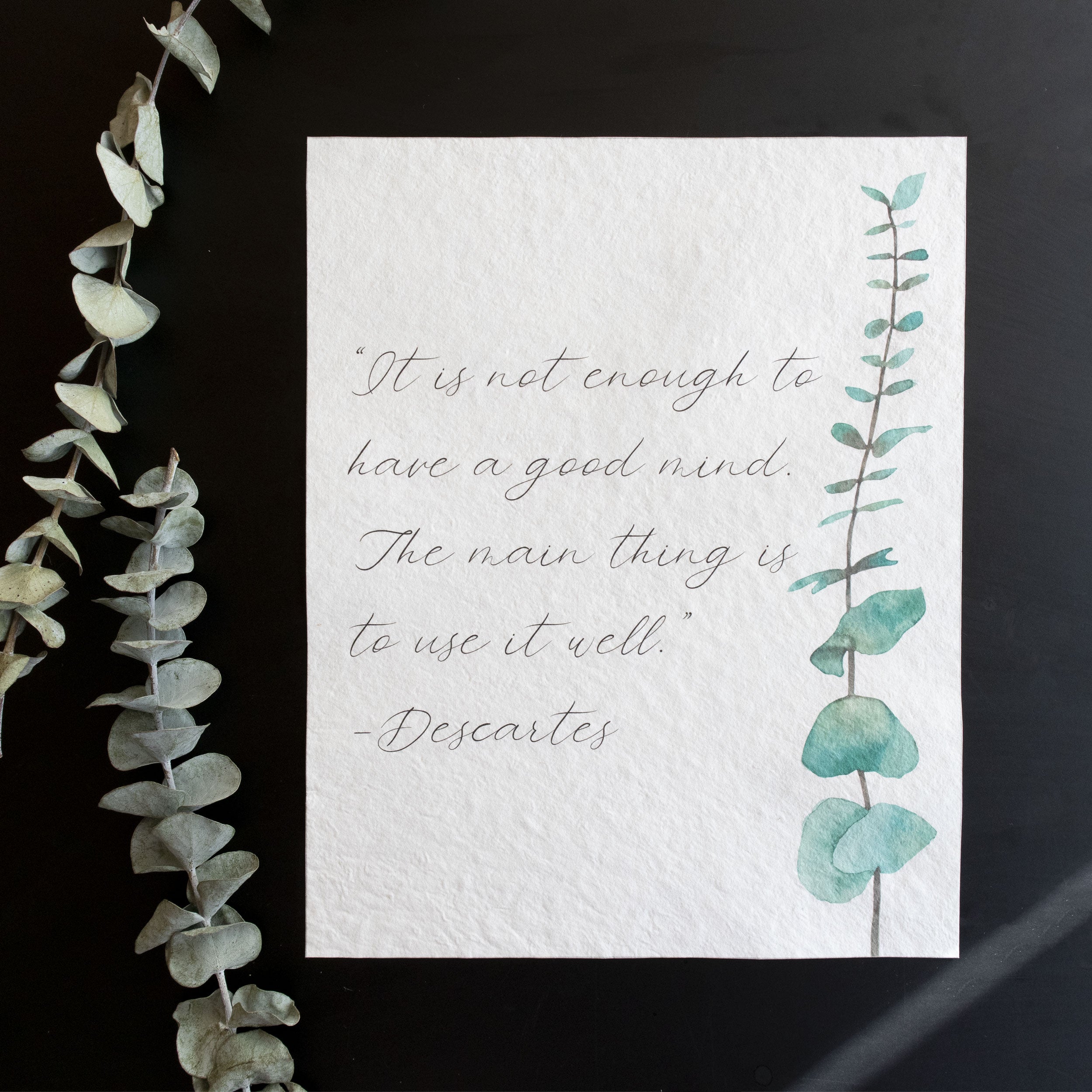 Personalized Quote Print - Baby Blue Eucalyptus