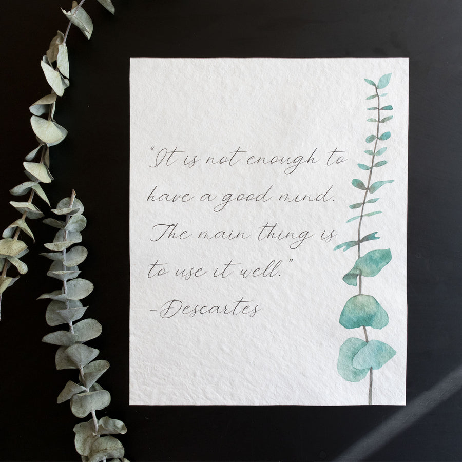 Personalized Quote Print - Baby Blue Eucalyptus