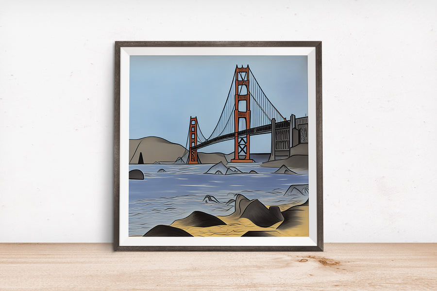 SAN FRANCISCO GOLDEN GATE BRIDGE POSTER